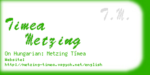 timea metzing business card